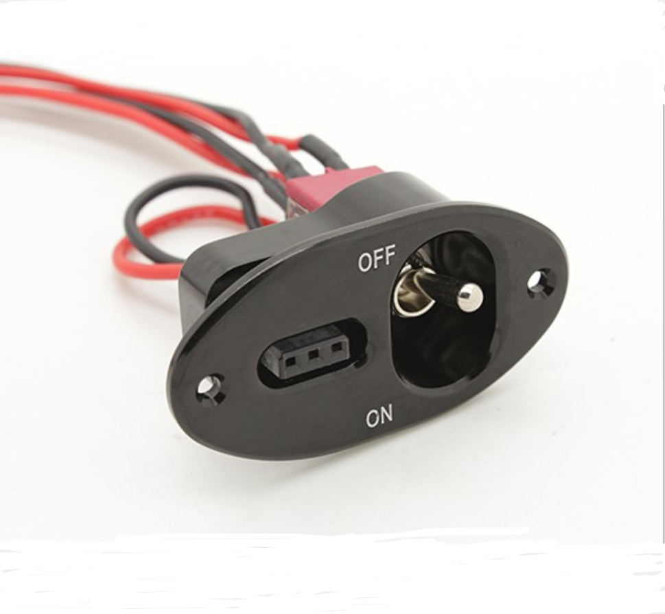 Medium Duty Oval Futaba/JR Switch Harness with Built in Charging Socket FUSESW-4 