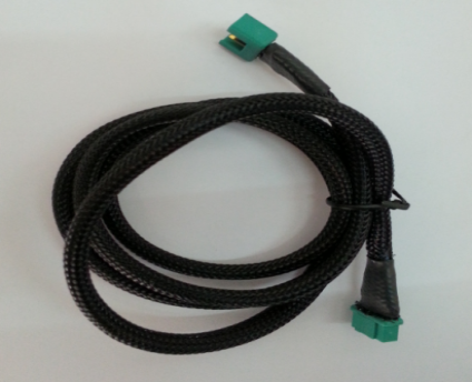 MPX male to MPX female charger lead with mesh cover