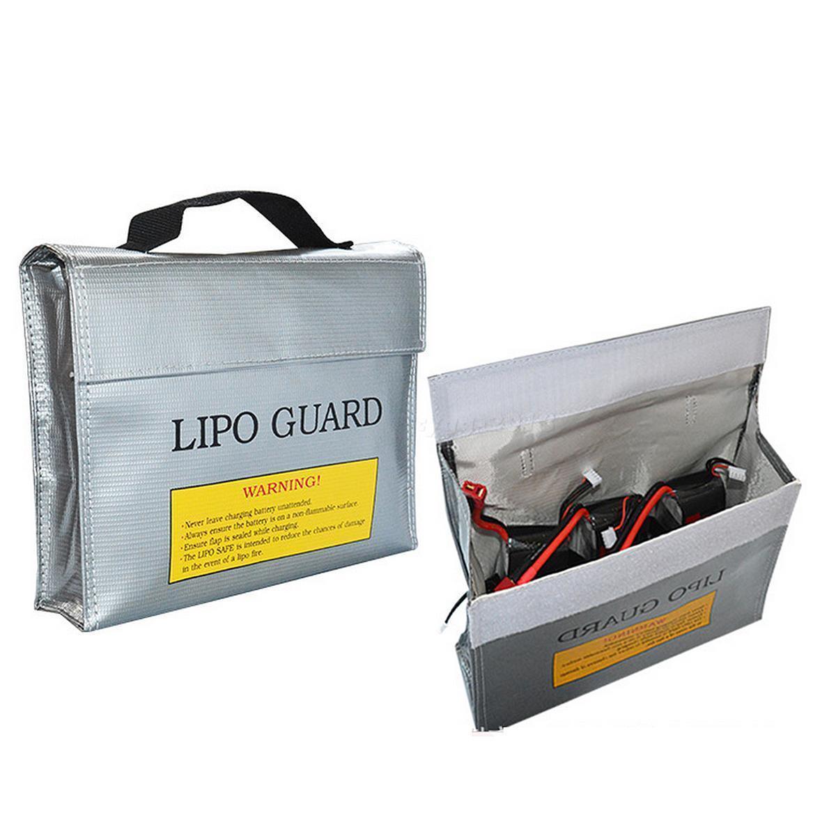 Fireproof Explosionproof Lipo Guard Protection Pouch Sack for DJI Mavic Pro Phantom 3 Phantom 4 RC Lipo Battery Safe Bag for Charging and Storage 150x90x55mm, 2pcs Silver 