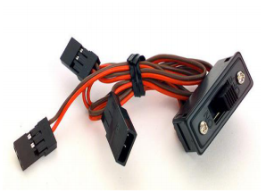 Heavy Duty RC Switch On Off with LED 3 Pin JR Futaba Lead Connectors 22AWG