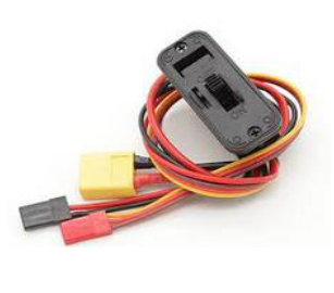 Futaba 3 Lead RC Switch Harness with On Off Switch and Charging Lead