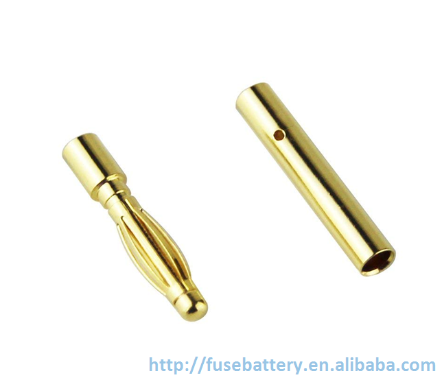 2.0mm Gold Plated Male and Female Bullet Banana Connectors Plugs for DIY RC Battery ESC Motor