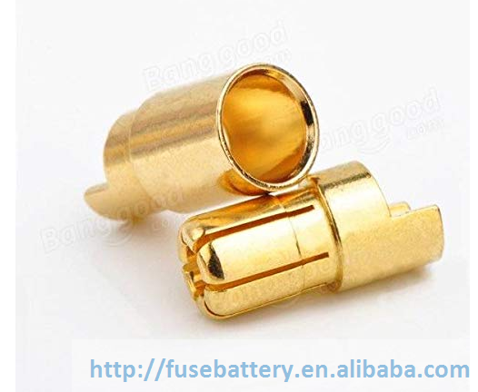6.0mm gold plated plug male and female 