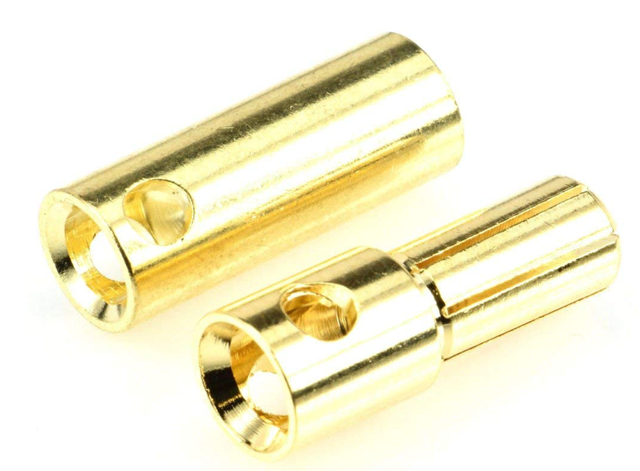 5.5mm gold plated plug male and female 