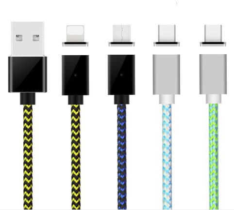 LED Magnetic 3 in1  USB  data cables 